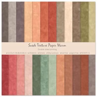 Imagem de WLXTREE Bloco De Papel Para Scrapbook Dupla Face, 12X12 Texturizado, Decorativo, Scrapbooking, Planejador, Bullet Junk Journal, Materiais Colagem Mídia Mista, 24 Designs, Folhas