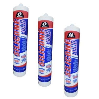 Imagem de Kit 3 Silicones Incolor Acético Garin 250g -alta Qualidade