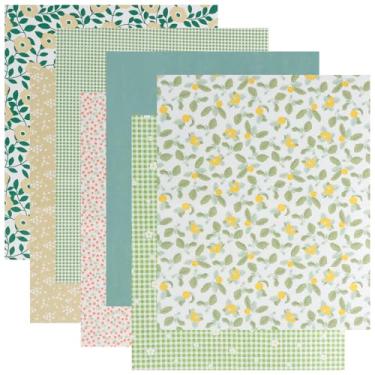 Imagem de Fat Quarters Quilting Algodão Tecido Não Desvanece, Quadrados, Pacotes Práticos de Tecido Acolchoado de Algodão Requintado com Padrões Bonitos, Tecido de Patchwork Quadrado para Artesanato (Estilo 2)