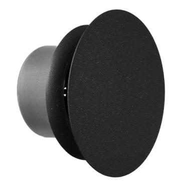 Imagem de TURvent Difusor de metal preto/antracite de 10 cm - Ventilação ajustável para parede - Capa de duto de teto com placa frontal - Válvula universal para exaustão e fornecimento de ar - Capas de