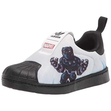 Imagem de adidas Originals Tênis masculino Superstar Classic cano baixo, Branco/Preto/Preto, 17