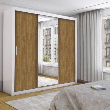 Imagem de Guarda Roupa Isabela Casal 3 Portas de Correr Com Espelho Luxo Carioca Móveis