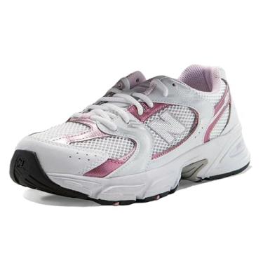 Imagem de New Balance Tênis infantil unissex 530 (criança grande), Açúcar branco/rosa, 19