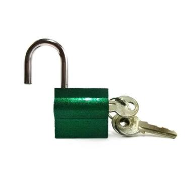 Imagem de Cadeado 30mm Verde 3 Chaves Simples 30mm Verde Shenling Padloc