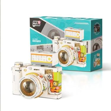 Imagem de Kit de Construção Câmera Retrô DIY, Conjunto de Blocos de Montar Criativo Câmera Fotográfica (508 peças)
