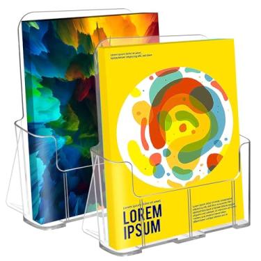 Imagem de Sahasea Porta-Brochura De Acrílico 8,5 X 11 Polegadas, 2 Pacotes De Porta-Placa De Acrílico, Suporte Para Exibição De Brochura, Suporte Para Folheto, Suporte Para Revista, Suporte Para Literatura Em