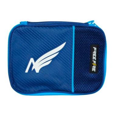 Imagem de Estojo Box Escolar Fire com 36 El�sticos, Compartimento Interno (Azul)