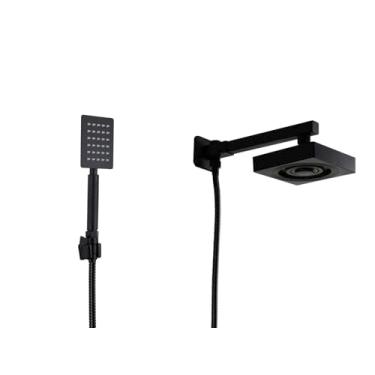 Imagem de Ducha em ABS AutoLimpante Preto com Ducha Manual em Inox 304