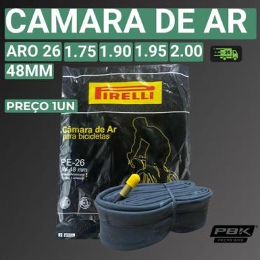 Imagem de Câmara de Ar Aro 26 X 1.75 2.00 com Válvulas Grossas 33mm e 48mm Pirel