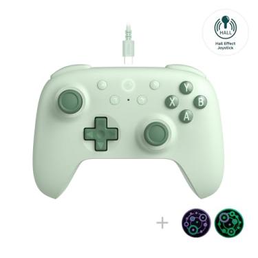 Imagem de 8Bitdo Ultimate 2C Hall Effect Joysticks and Hall Triggers Wired Controller for Windows PC and Android, with Remappable L4/R4 Bumpers, Turbo function & Rumble vibration (Green)