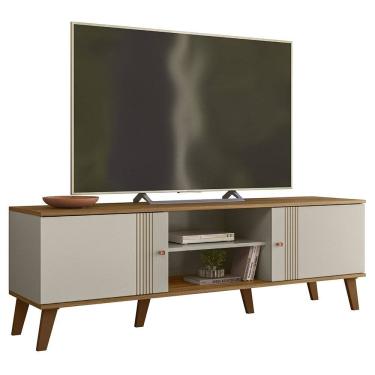 Imagem de Rack Bancada Para TV 65 Pol 160 cm Denv Off White Nature PLLA