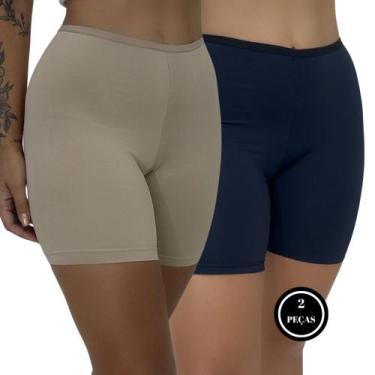 Imagem de Kit 2 Short Segunda Pele Modelador -c1 KIT 2 ANÁGUA PRETO BEGE - BELLA