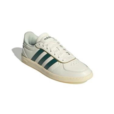 Imagem de adidas Tênis feminino Breaknet Sleek, Branco/verde universitário/verde linho, 36