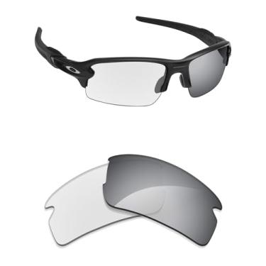 Imagem de Alphax Adapt Lentes de substituição fotocromáticas de titânio espelhadas não polarizadas para óculos de sol Oakley Flak 2.0 OO9295