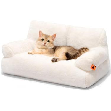 Imagem de Sofá-cama para animais de estimação, camas laváveis para gatos e cães de pequeno porte médio, camas duráveis para cães com fundo antiderrapante, sofá fofo para gatos