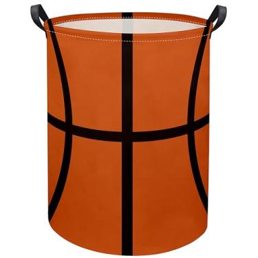 Imagem de HIYAGON Cesto de roupa suja infantil de basquete para berçário, meninos e meninas, organizador de caixa de armazenamento de brinquedos para crianças, decoração de quarto de basquete para casa (padrão