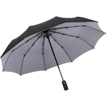 Imagem de Guarda-chuva Dupla Camada Widproof Guarda-chuvas Totalmente Automáticos Guarda-chuva Masculino Mulheres Três Dobrável Comercial Grande Durável Quadro Guarda-sol, violet, A