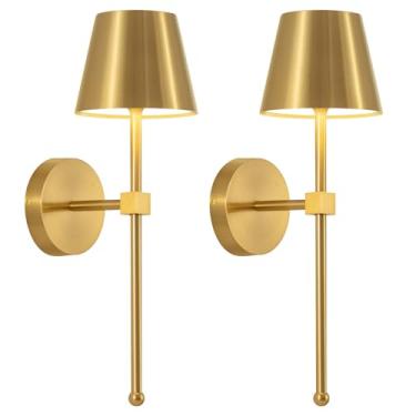 Imagem de KDG Conjunto De 2 Arandelas Parede Sem Fio Kdg, Pequenas Lâmpadas Led 5200 Mah Com Bateria Recarregável, Iluminação Regulagem Contínua Para Pintura, Sala Estar, Quarto, Corredor, Presentes, Luz Notu