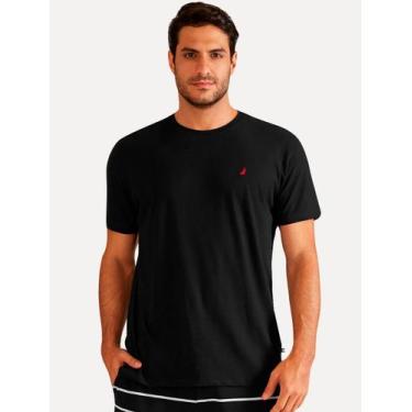 Imagem de Camiseta Nautica Masculina Red Icon Preta, S/P