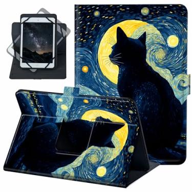 Imagem de Capa universal para tablet Android 10 de 10,1 polegadas, rotação de 360 graus, capa fólio de couro PU para iPad 9,7/10,2/10,5/Galaxy Tab 9-10,5 polegadas/Fire HD 10 e mais tablet de 9,0 a 10,5