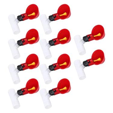 Imagem de AYNEFY 10pcs Aves de Aves de água para Bebedora Automática de Frango 1/2 Polegada Vermelha, Plástico Durável, Instalação Conveniente, Adequada para Galinhas, Pombos, Codornas