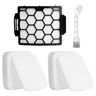 Imagem de Filtros de substituição UV850 UV900 para aspirador vertical Shark Performance Lift-Away UV850 UV900 LA492 LA490 DuoClean, compare com as peças #XHF320 e XFFK602UKT, 1 filtro HEPA e 2 filtros de espuma