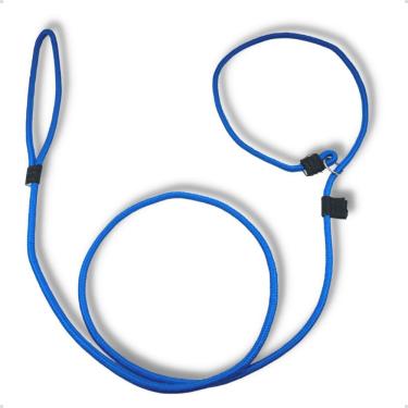 Imagem de Guia Unificada Para Cachorro De Corda 8mm Coleira Enforcador Adestramento De Cães 2 Metros Cor:azul