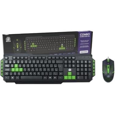 Imagem de Kit Teclado E Mouse Gamer Nemesis Start 2.0 Preto E Verde Usb - 5+