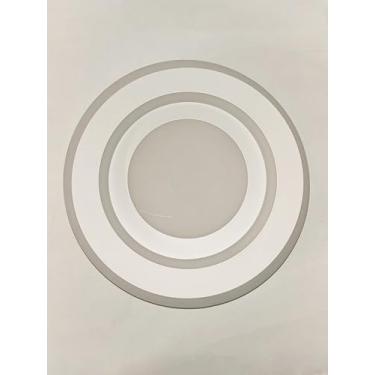 Imagem de Luminária de Led para Teto Plafon Moderno Elegante e Minimalista Branco ou Preto 3000K-6000K 60W-30W/30cm-20cm (Branco, Redondo 30cm)