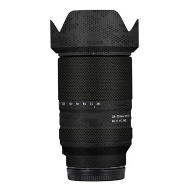 Imagem de Adesivo de lente de câmera antiarranhões para Tamron 28-300mm F4-7.1 adequado para Sony Mount Coat Wrap película protetora película protetora capa de pele 28-300 F4-7.1 (Mamba Preto)
