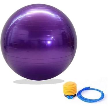 Imagem de Bola Pilates Yoga Abdominal Ginástica Fitness 65 cm C/Bomba/cor aleatória