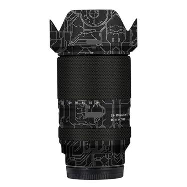 Imagem de Adesivo de lente de câmera antiarranhões para Tamron 28-300mm F4-7.1 adequado para Sony Mount Coat Wrap película protetora película protetora capa de pele 28-300 F4-7.1 (Circuit Titanium)