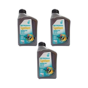 Imagem de Kit 3 Óleos Motor 10W30 Sintético Petronas Syntium 800 SE 1 Litro - PE
