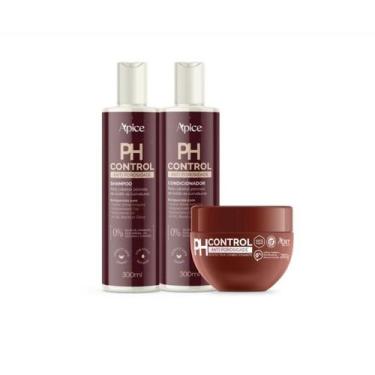 Imagem de Kit Ph Control Shampoo Condicionador Máscara Anti Porosidade Apice - A