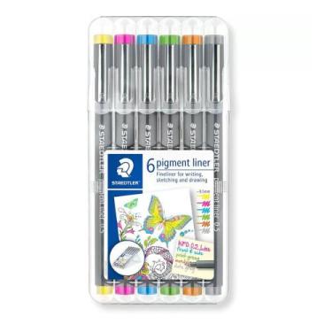 Imagem de Caneta Técnica Staedtler Pigment Liner 0.3Mm 6 Cores