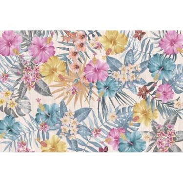 Imagem de Tapetes laváveis à máquina para quarto, floral, vintage, grande, resistente a manchas, antiderrapante, de lã sintética, tapetes macios para sala de jantar, cabeceira, cozinha, entrada, berçário