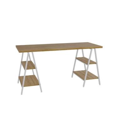 Imagem de Mesa Cavalete 150x60x75cm Kuadra Lâmina Mel