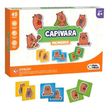 Imagem de Jogo Da Memória - Capivaras - 40 Peças - Pais E Filhos