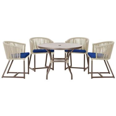 Imagem de Mesa Com 4 Cadeiras E Noronha Estofado 10 Trama autêntico Rami