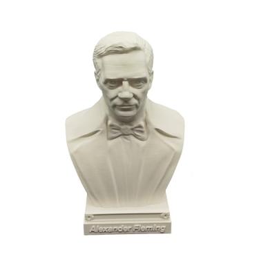 Imagem de otdlle Charles Darwin Gregor Mendel Louis Pasteur Mendeleev Fleming busto cabeça escultura estátua decoração estatueta colecionável mesa topo de mesa (Alexander Fleming, 10 cm A x 2,5 x 2 D)