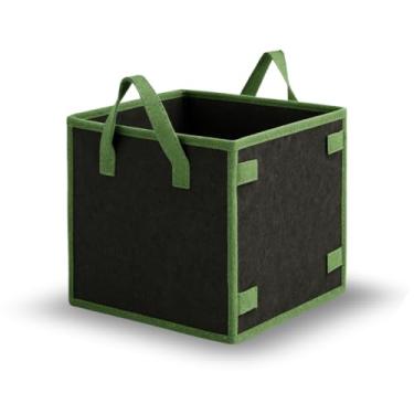 Imagem de Vaso de Tecido Feltro Quadrado Todas as Litragens Grow Cultivo Indoor Plantas Bag com Alças Robustas Resistente Excelente Drenagem Original Master Plants (11L)