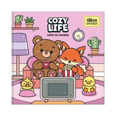 Imagem de Livro de Colorir Cozy Life Tilibra Cute & Relax 39 Desenhos Pintura co