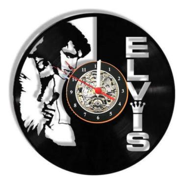 Imagem de Relógio De Parede Lp Elvis Presley Rei Cantor Vintage Rock - NoBrand, 