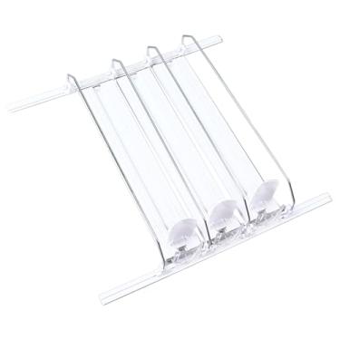 Imagem de Soda Can Dispenser Organizador Auto Empurrando Bebida para Geladeira Largura ajustável Glide para 12oz 16oz 20oz Latas e Garrafas Sturdy ABS Plastic 38cm (Branco)