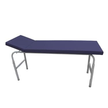 Imagem de Maca Mesa de Exame Clínico Hospitalar 60x180cm Estofada Azul Marinho