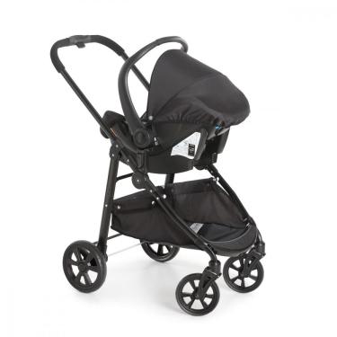 Imagem de Carrinho de Bebê Olympus New Black com Bebê Conforto Grid Galzerano