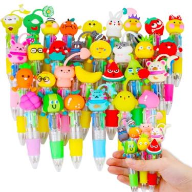 Imagem de 30Pcs Mini Multicolor Pens in One 4-in-1 Cute Pens Bulk for Kids, Ballpoint Pen for Birthdays and Children's Parties, Fun Gifts Assorted Ink Kawaii Pen(Fruits and Vegetables)