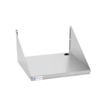 Imagem de SWOTCATER - Prateleira flutuante de aço inoxidável para micro-ondas, prateleira flutuante de 38 x 50 cm, 81 kg, suporte de parede comercial para micro-ondas, cozinha, restaurante e