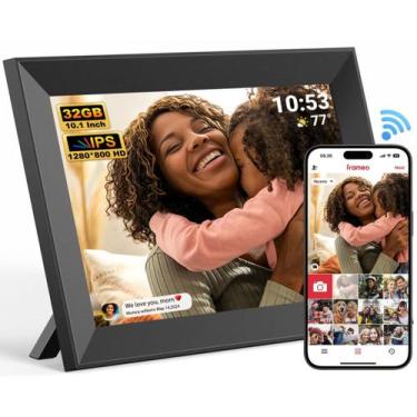 Imagem de Porta-retratos digital ArJudy Frameo 10.1" WiFi 32GB de memória