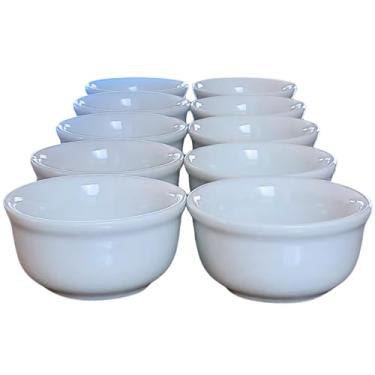 Imagem de Jogo 10 Cumbucas Bolws Tigelas 120ml - Kit Porcelana Branca